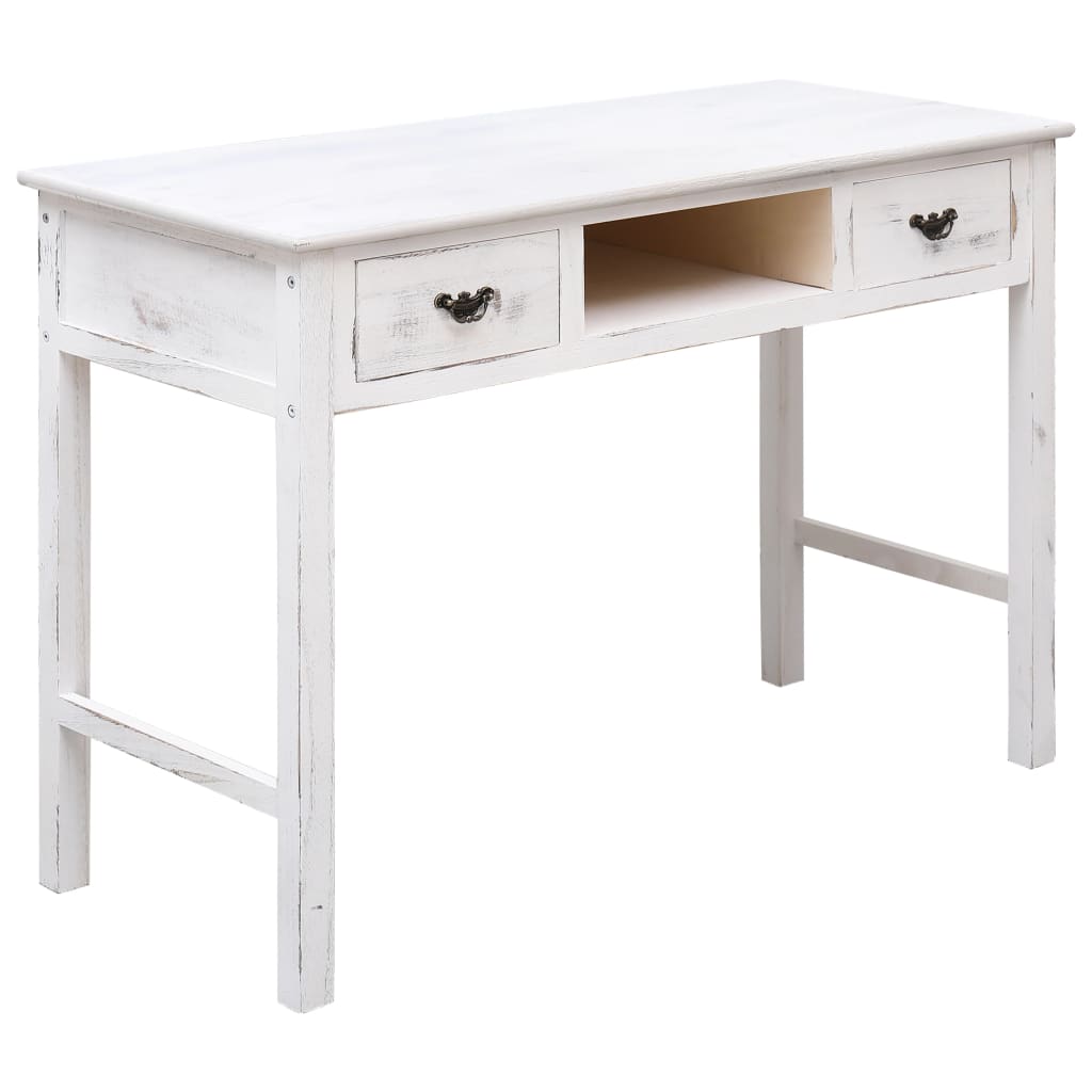 vidaXL Console Table Antique White 110x45x76 cm Wood