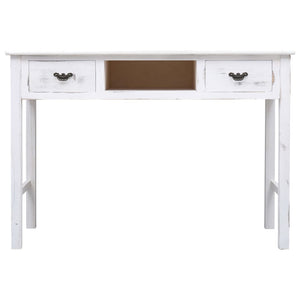 vidaXL Console Table Antique White 110x45x76 cm Wood