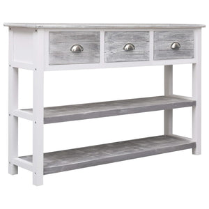 vidaXL Sideboard Antique Grey 115x30x76 cm Wood