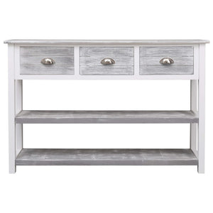 vidaXL Sideboard Antique Grey 115x30x76 cm Wood