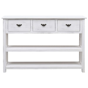 vidaXL Sideboard Antique White 115x30x76 cm Wood