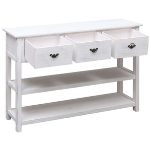 vidaXL Sideboard Antique White 115x30x76 cm Wood