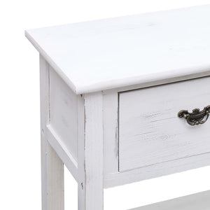 vidaXL Sideboard Antique White 115x30x76 cm Wood