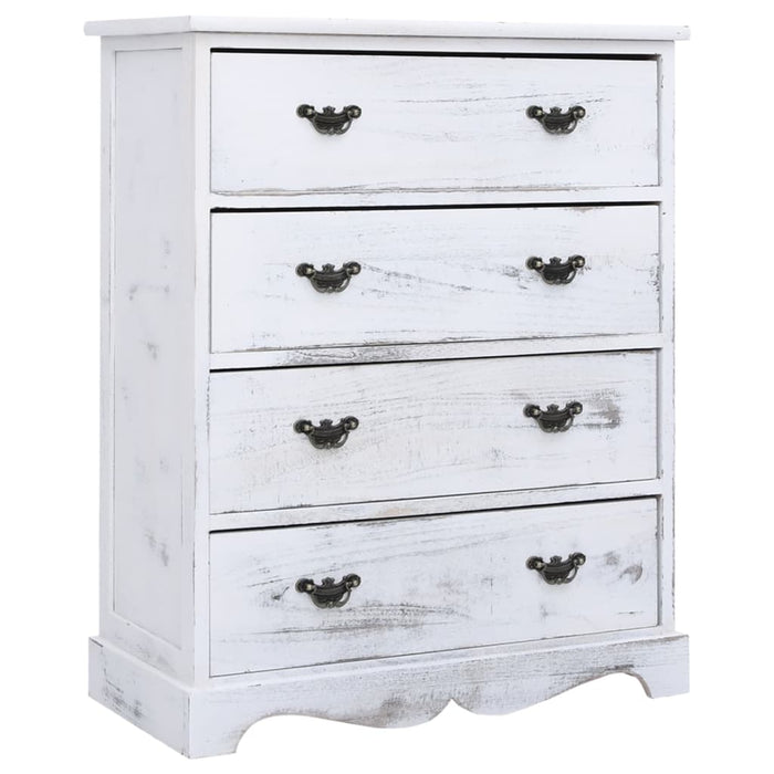 vidaXL Drawer Cabinet White 60x30x75 cm Wood