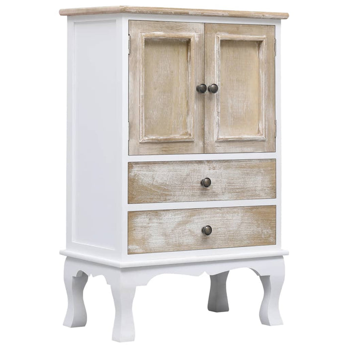 vidaXL Drawer Cabinet White 50x30x80 cm Wood