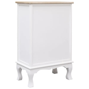 vidaXL Drawer Cabinet White 50x30x80 cm Wood