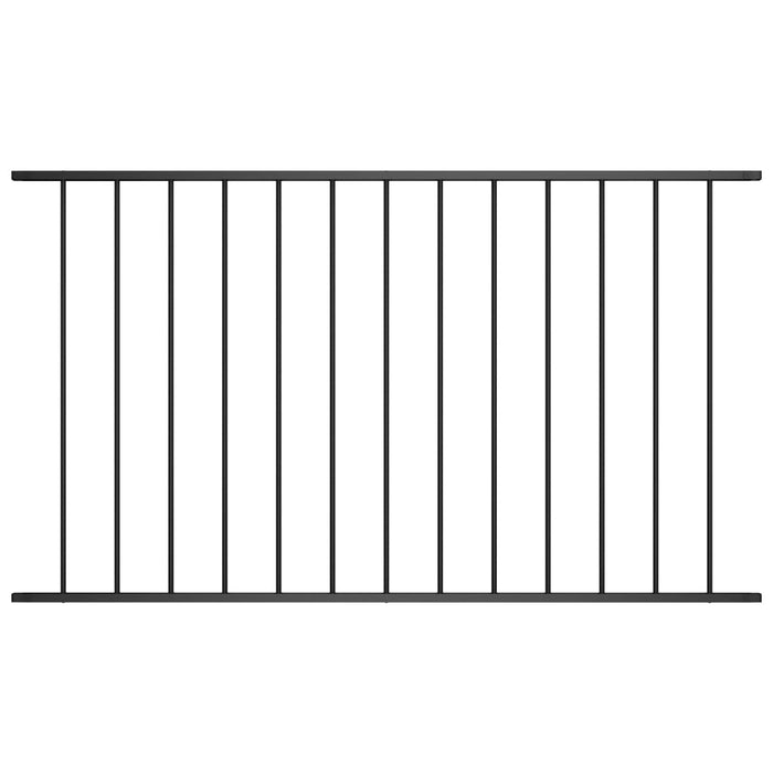 vidaXL Fence Panel Powder-coated Steel 1.7x0.75 m Black