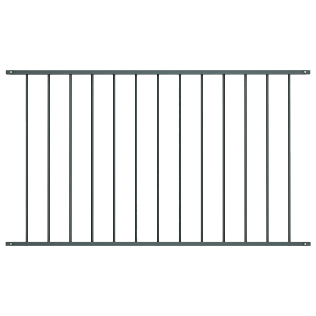 vidaXL Fence Panel Powder-coated Steel 1.7x1.25 m Anthracite