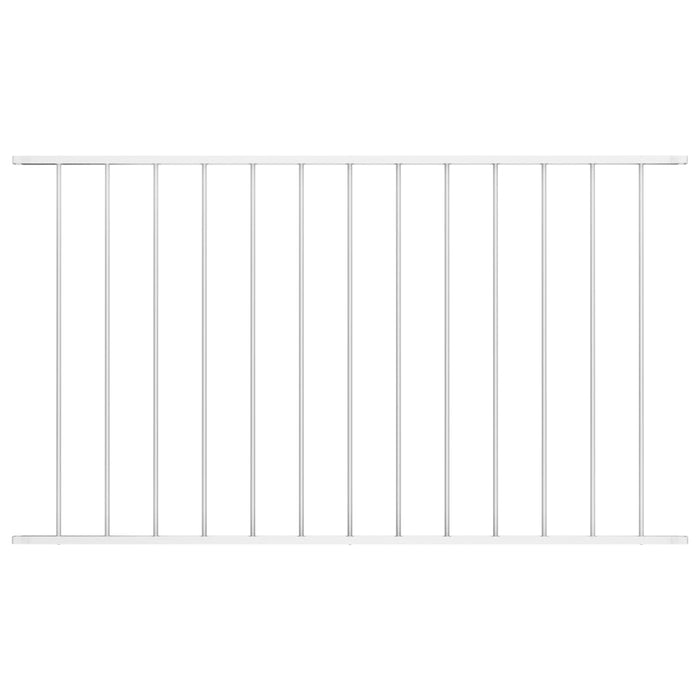 vidaXL Fence Panel Powder-coated Steel 1.7x0.75 m White