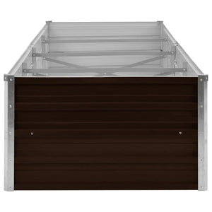 vidaXL Garden Raised Bed Brown 320x80x45 cm Galvanised Steel