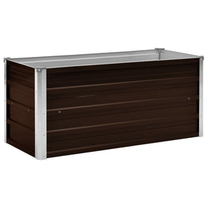 vidaXL Garden Raised Bed Brown 100x40x45 cm Galvanised Steel