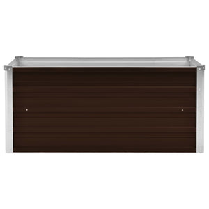 vidaXL Garden Raised Bed Brown 100x40x45 cm Galvanised Steel