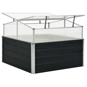 vidaXL Greenhouse Anthracite 100x100x77 cm Galvanised Steel