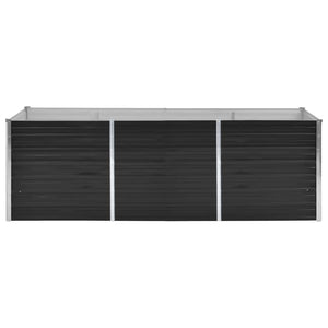 vidaXL Garden Raised Bed Anthracite 240x80x77 cm Galvanised Steel