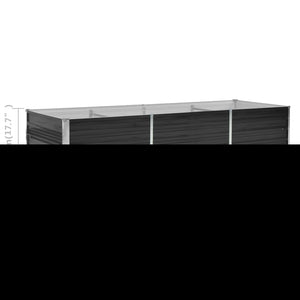 vidaXL Garden Raised Bed Anthracite 240x80x45 cm Galvanised Steel