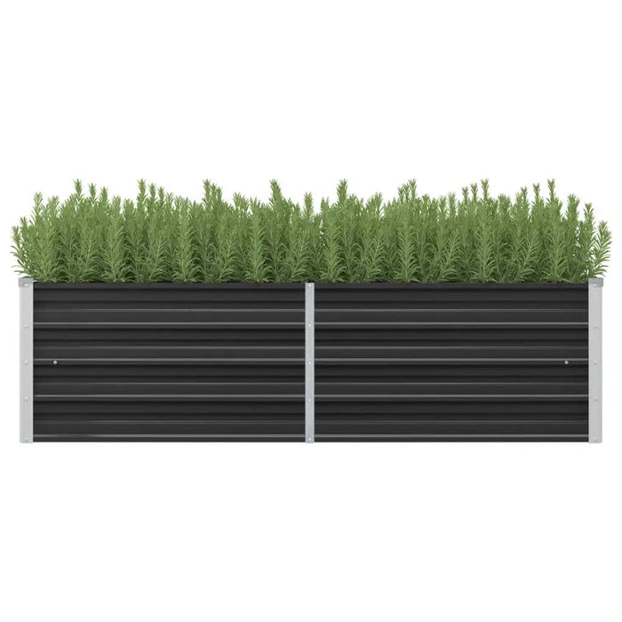 vidaXL Garden Raised Bed Anthracite 160x40x45 cm Galvanised Steel