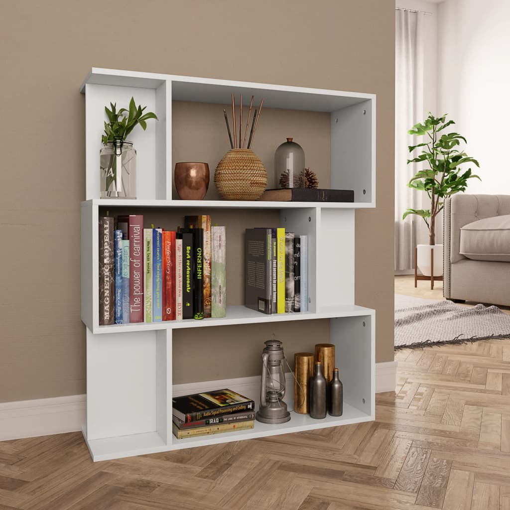 vidaXL Book Cabinet/Room Divider White 80x24x96 cm Engineered Wood