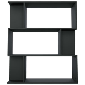 vidaXL Book Cabinet/Room Divider Black 80x24x96 cm Engineered Wood