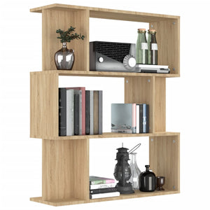 vidaXL Book Cabinet/Room Divider Sonoma Oak 80x24x96 cm Engineered Wood