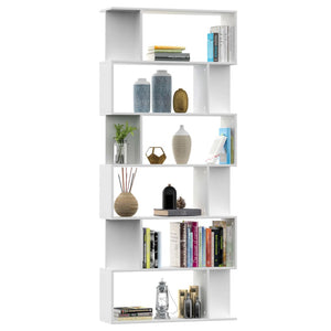 vidaXL Book Cabinet/Room Divider White 80x24x192 cm Engineered Wood