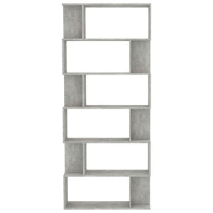 vidaXL Book Cabinet/Room Divider Concrete Grey 80x24x192 cm Engineered Wood