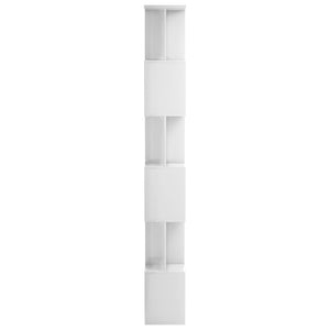 vidaXL Book Cabinet/Room Divider High Gloss White 80x24x192 cm Engineered Wood