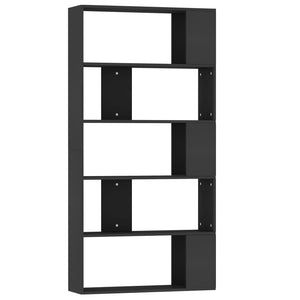 vidaXL Book Cabinet/Room Divider Black 80x24x159 cm Engineered Wood