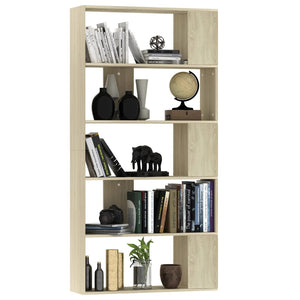 vidaXL Book Cabinet/Room Divider Sonoma Oak 80x24x159 cm Engineered Wood