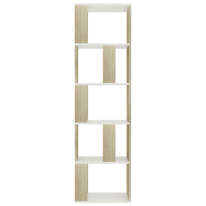 vidaXL Book Cabinet/Room Divider White and Sonoma Oak 45x24x159 cm Engineered Wood