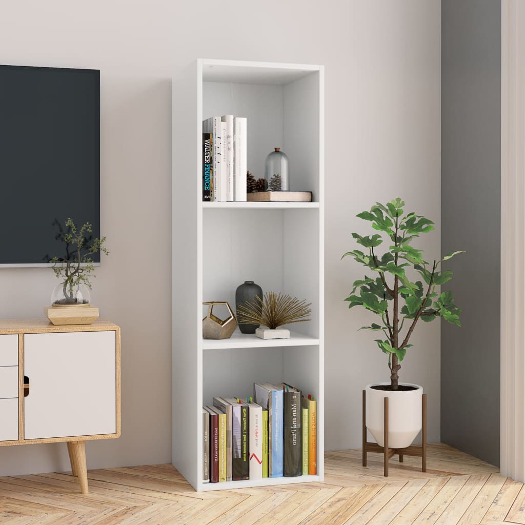 vidaXL Book Cabinet/TV Cabinet White 36x30x114 cm Engineered Wood