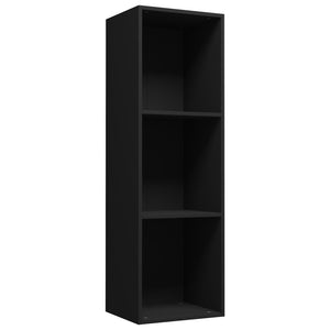 vidaXL Book Cabinet/TV Cabinet Black 36x30x114 cm Engineered Wood