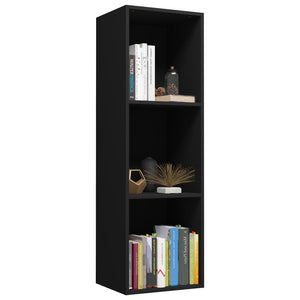 vidaXL Book Cabinet/TV Cabinet Black 36x30x114 cm Engineered Wood