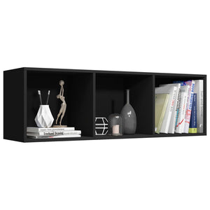 vidaXL Book Cabinet/TV Cabinet Black 36x30x114 cm Engineered Wood