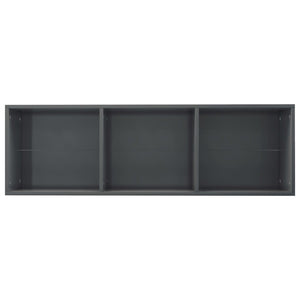 vidaXL Book Cabinet/TV Cabinet High Gloss Grey 36x30x114 cm Engineered Wood