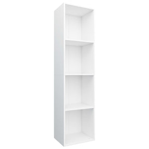 vidaXL Book Cabinet/TV Cabinet White 36x30x143 cm Engineered Wood