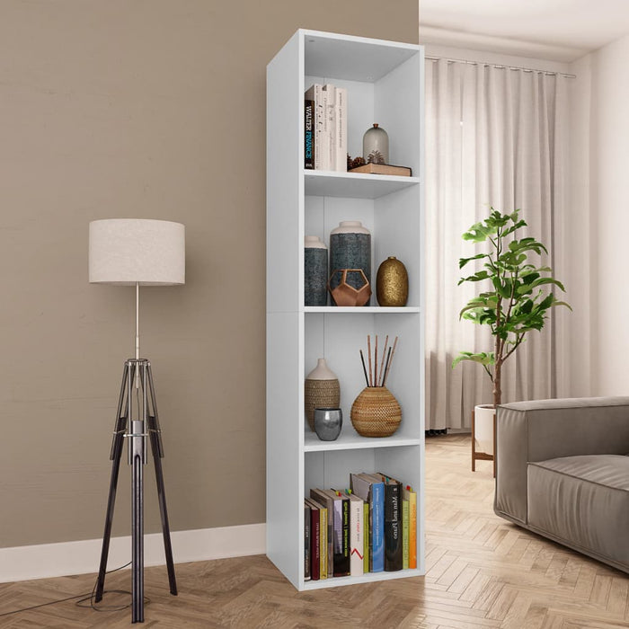 vidaXL Book Cabinet/TV Cabinet White 36x30x143 cm Engineered Wood