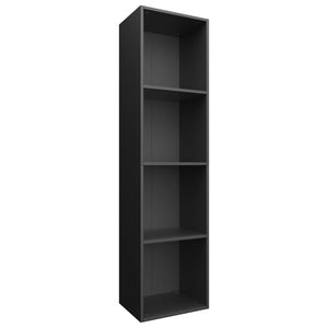 vidaXL Book Cabinet/TV Cabinet Black 36x30x143 cm Engineered Wood