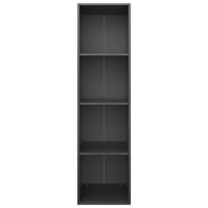 vidaXL Book Cabinet/TV Cabinet Black 36x30x143 cm Engineered Wood