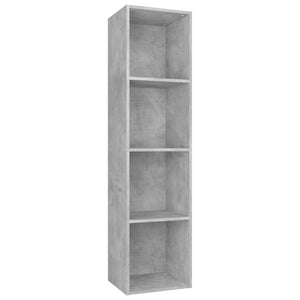 vidaXL Book Cabinet/TV Cabinet Concrete Grey 36x30x143 cm Engineered Wood