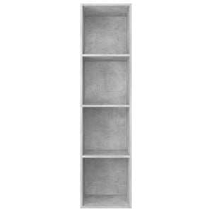 vidaXL Book Cabinet/TV Cabinet Concrete Grey 36x30x143 cm Engineered Wood