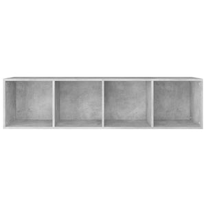 vidaXL Book Cabinet/TV Cabinet Concrete Grey 36x30x143 cm Engineered Wood