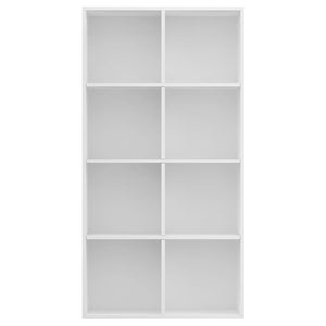 vidaXL Book Cabinet/Sideboard White 66x30x130 cm Engineered Wood