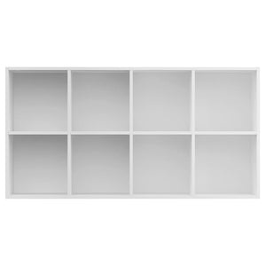 vidaXL Book Cabinet/Sideboard White 66x30x130 cm Engineered Wood