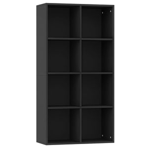 vidaXL Book Cabinet/Sideboard Black 66x30x130 cm Engineered Wood