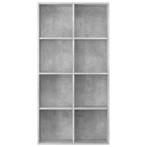 vidaXL Book Cabinet/Sideboard Concrete Grey 66x30x130 cm Engineered Wood