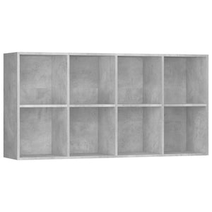 vidaXL Book Cabinet/Sideboard Concrete Grey 66x30x130 cm Engineered Wood