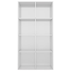 vidaXL Book Cabinet/Sideboard High Gloss White 66x30x130 cm Engineered Wood