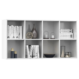 vidaXL Book Cabinet/Sideboard High Gloss White 66x30x130 cm Engineered Wood