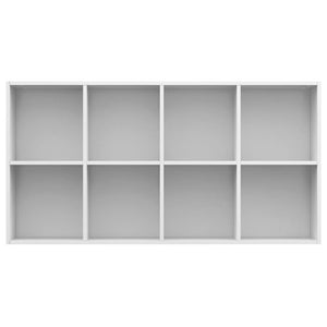 vidaXL Book Cabinet/Sideboard High Gloss White 66x30x130 cm Engineered Wood