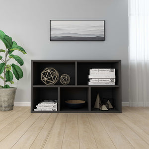 vidaXL Book Cabinet/Sideboard Black 50x25x80 cm Engineered Wood